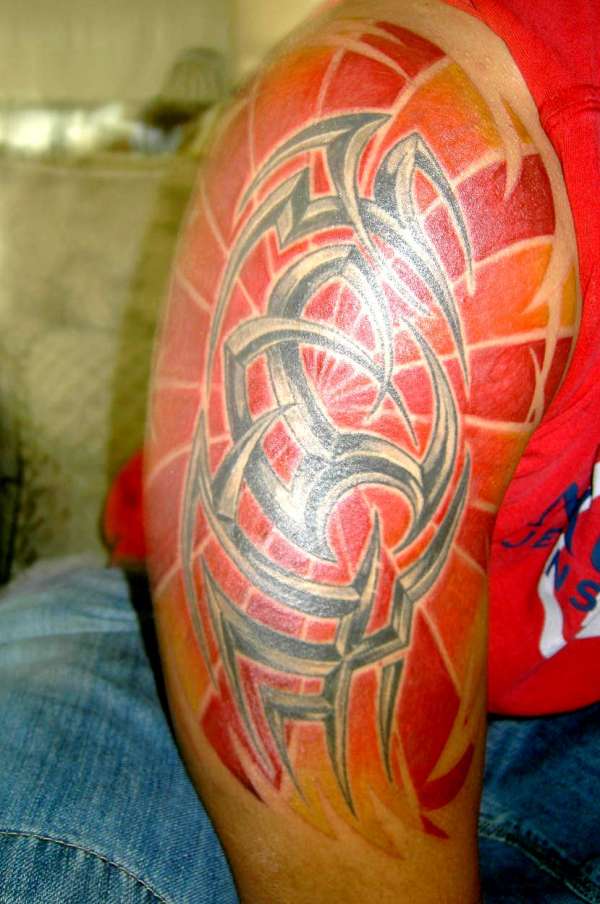 tribal/negative space tribal tattoo