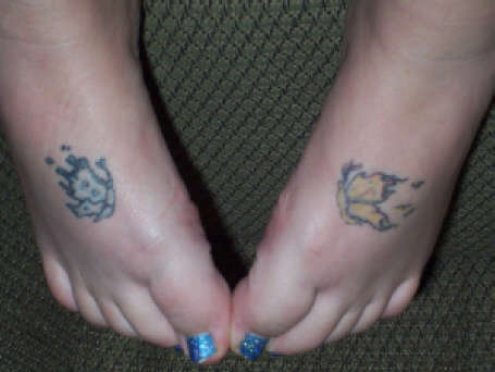 Feet Butterflies tattoo
