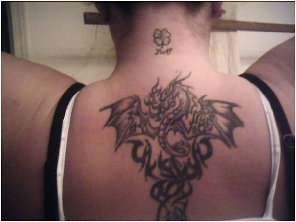tribal dragon tattoo