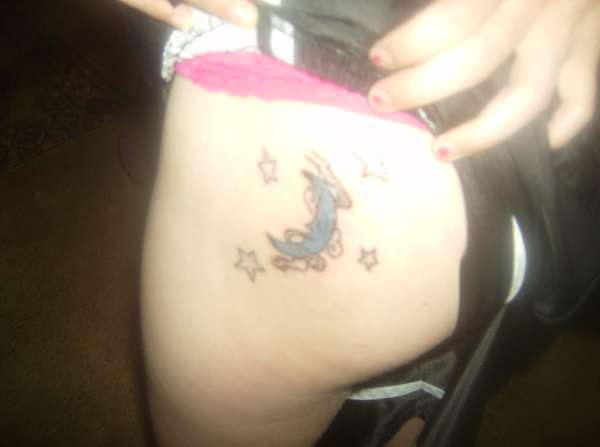 moon butt tattoo