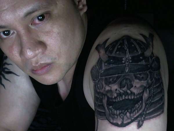 samurai warrior skull tattoo