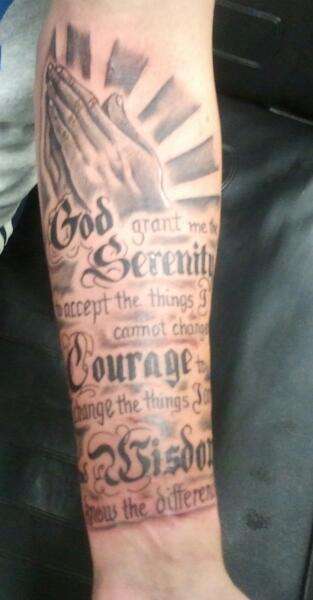 serenity prayer tattoo
