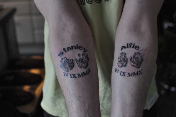 Alfie and Stanley tattoo