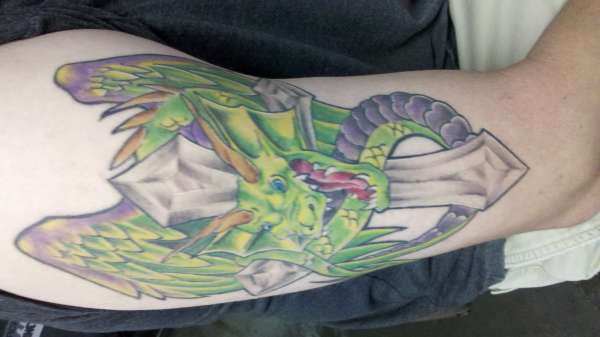 dragon cross tattoo dragon cross tattoo