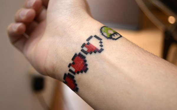 Leyend of zelda + Mario tattoo