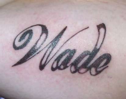 My sons name tattoo