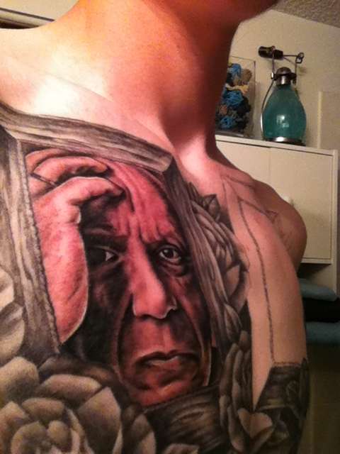 Picasso and Van Gogh tattoo