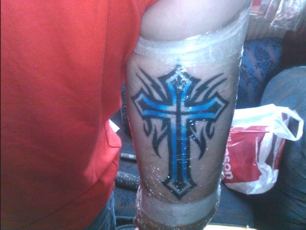 Tribal Cross tattoo