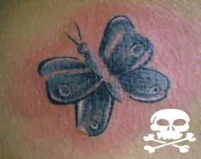borboleta sombreada tattoo
