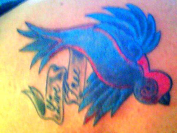 live free sparrow- right thigh tattoo