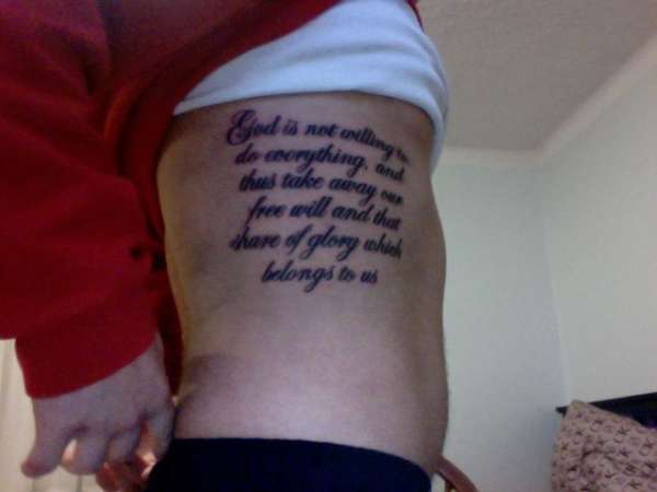 my first and only tattoo. quote from the prince tattoo