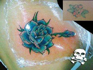 rosa azul tattoo