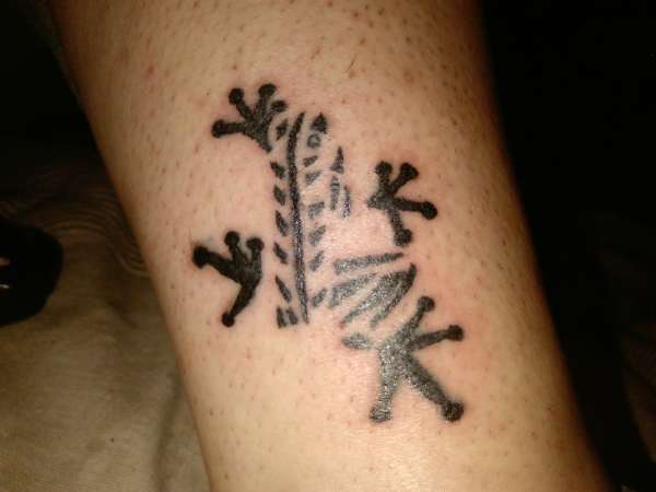 tribal frog tattoo