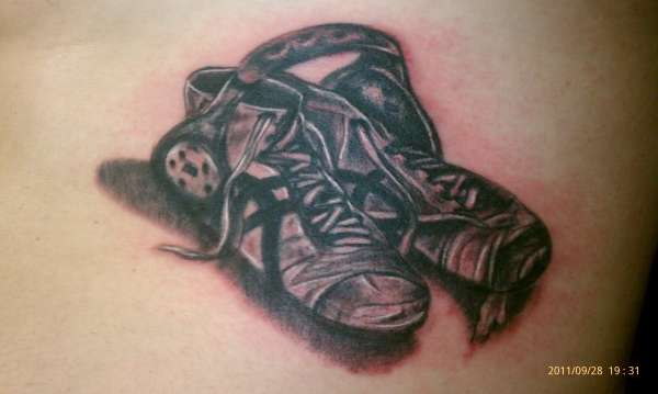wrestling shoes tattoo