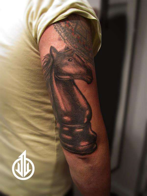 knight chess piece tattoo