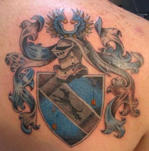 Family crest tattoo