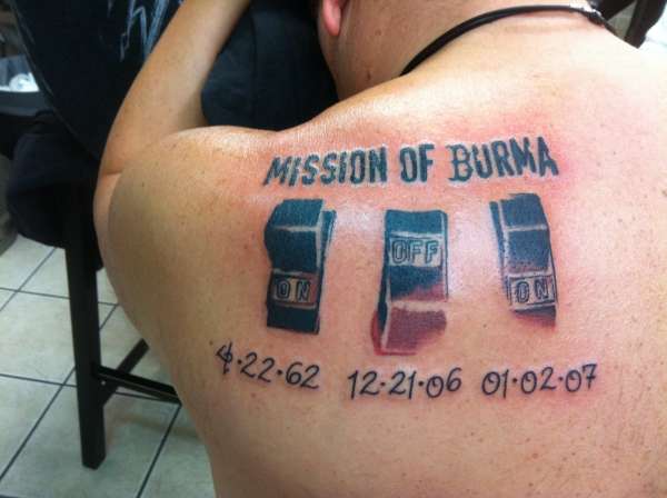 Mission of Burma "ONoffON" tattoo tattoo