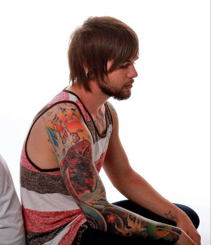 Outer part of full sleeve tattoo