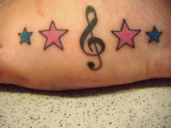 Stars & Treble Clef =] tattoo