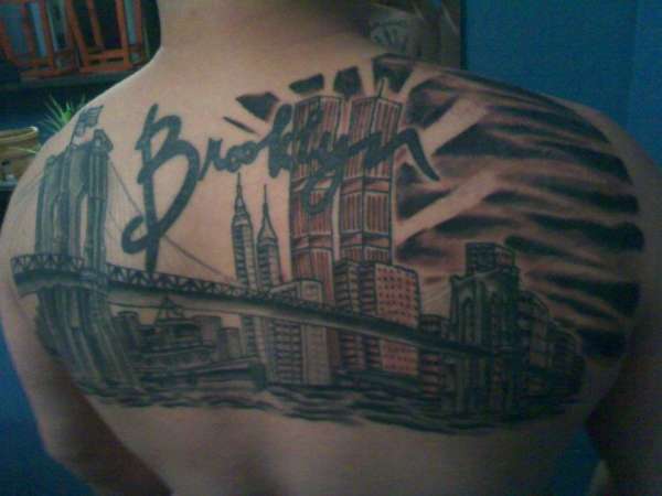 UPDATE: Brooklyn Bridge Back tattoo