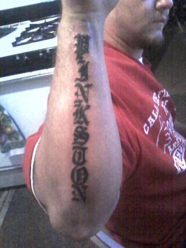 lettering tattoo