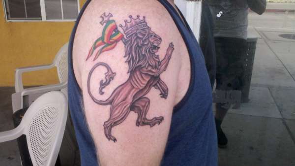 rasta lion of judah tattoo