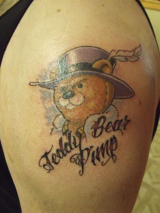 teddy bear pimp tattoo