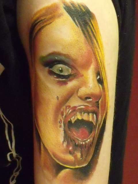 vampire chick tattoo