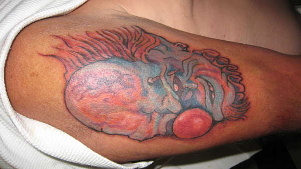 clown cover up tattoo