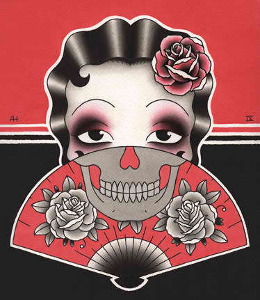 Best Betty	Boop Skull Custom Tattoo Flash KirasInk tattoo