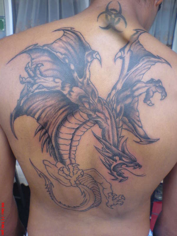 Dragon In Progress tattoo