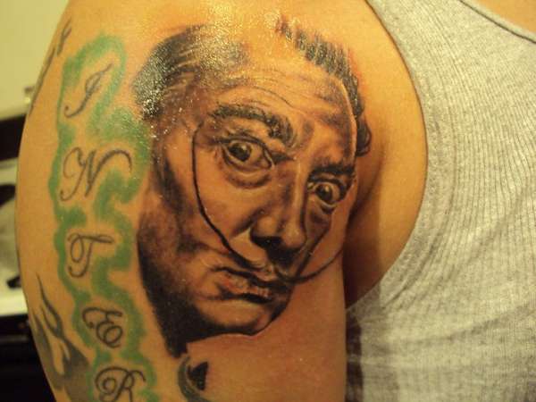 Salavador Dali tattoo