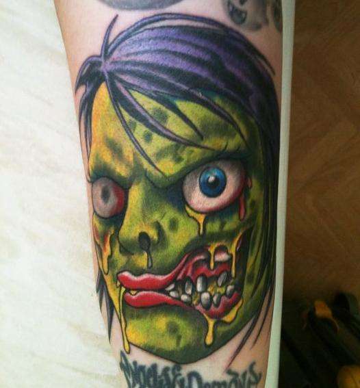 Zombie Head Tattoo tattoo