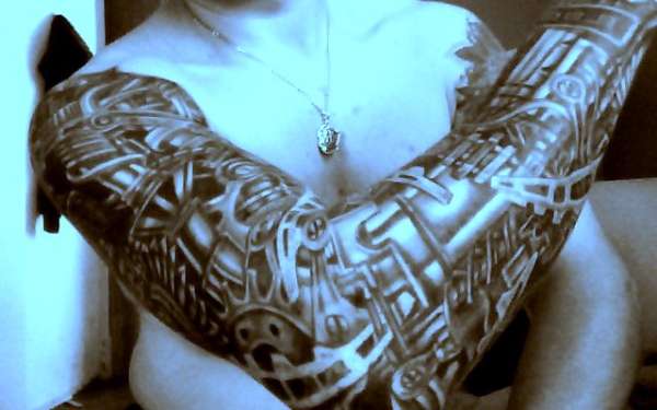 biomechanical arm /sleve/ tattoo