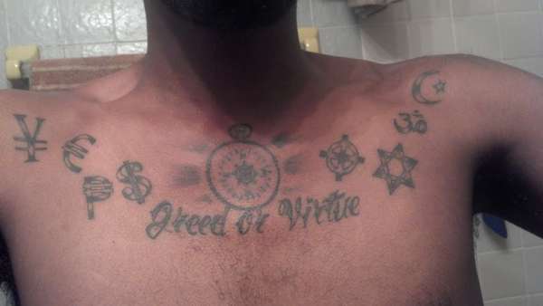 chest first stage done! tattoo