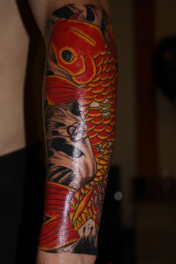 koi half sleeve tattoo