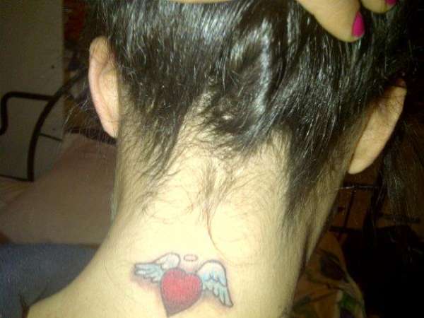 my heart  with wings tattoo