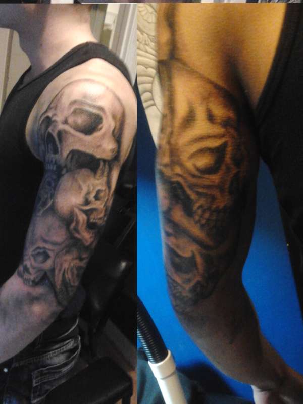 skull sleeve 2 tattoo