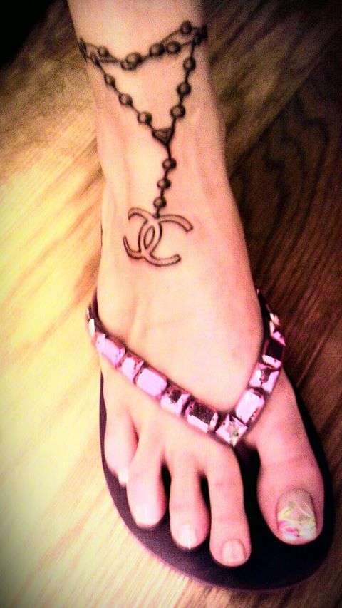 Chanel ankle bracelet tattoo