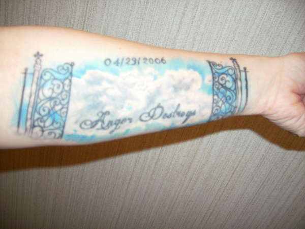 Clouds & Heaven's Gates tattoo