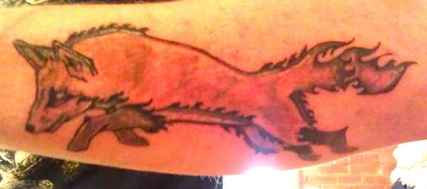 Custom Tribal Fox Tattoo by Trickstattoo best coolest neatest tattoo