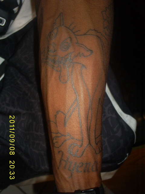 Ed (no color) tattoo