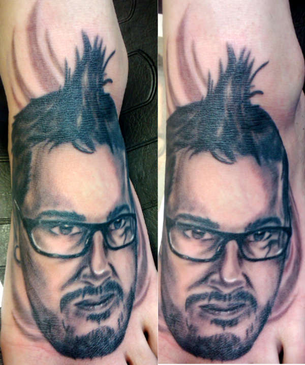 Foot Portrait tattoo