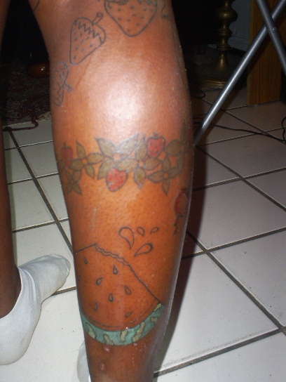 Fruit Leg Sleeve ( in progress) tattoo