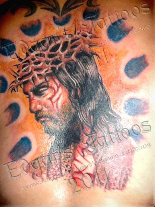 Jesus Christ Back Tattoo tattoo