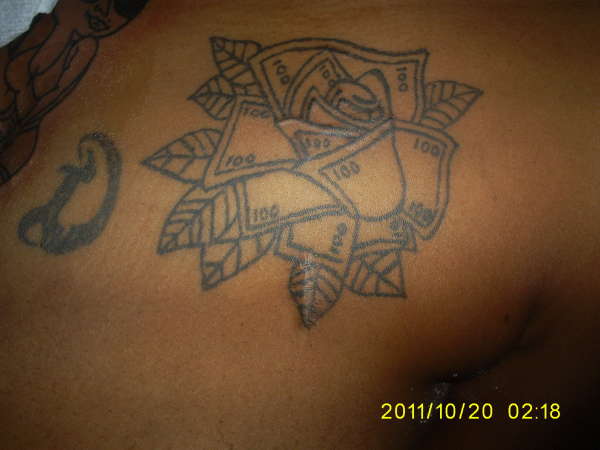 Money Rose tattoo
