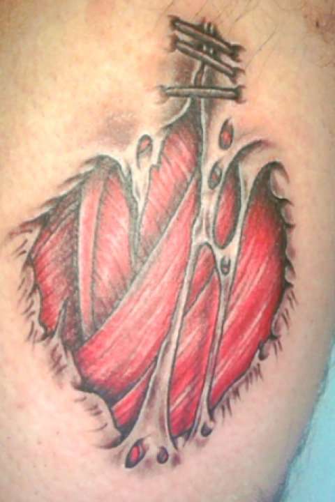 Muscle tear tattoo tattoo