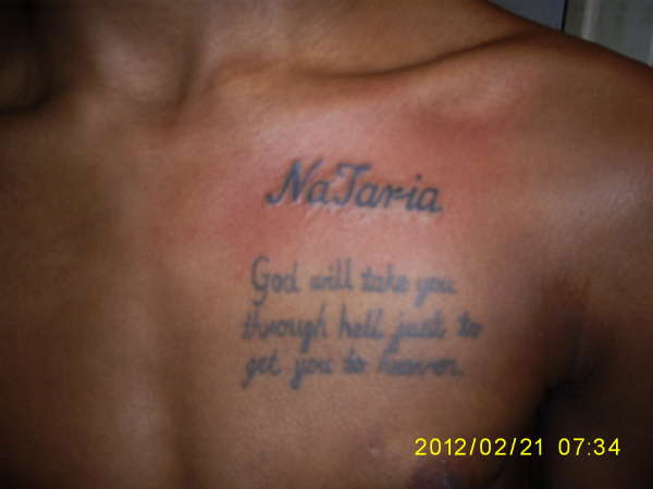 Name / Quote tattoo