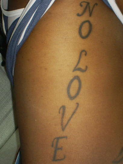 No Love tattoo