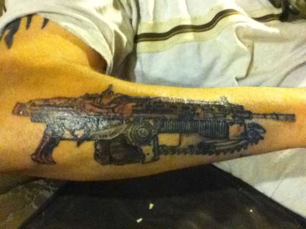 Saw Gun tattoo